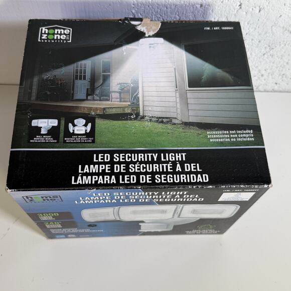 Home Zone LED Security Motion Activated Light 3000 Lumens, New, Open box - Picture 1 of 8